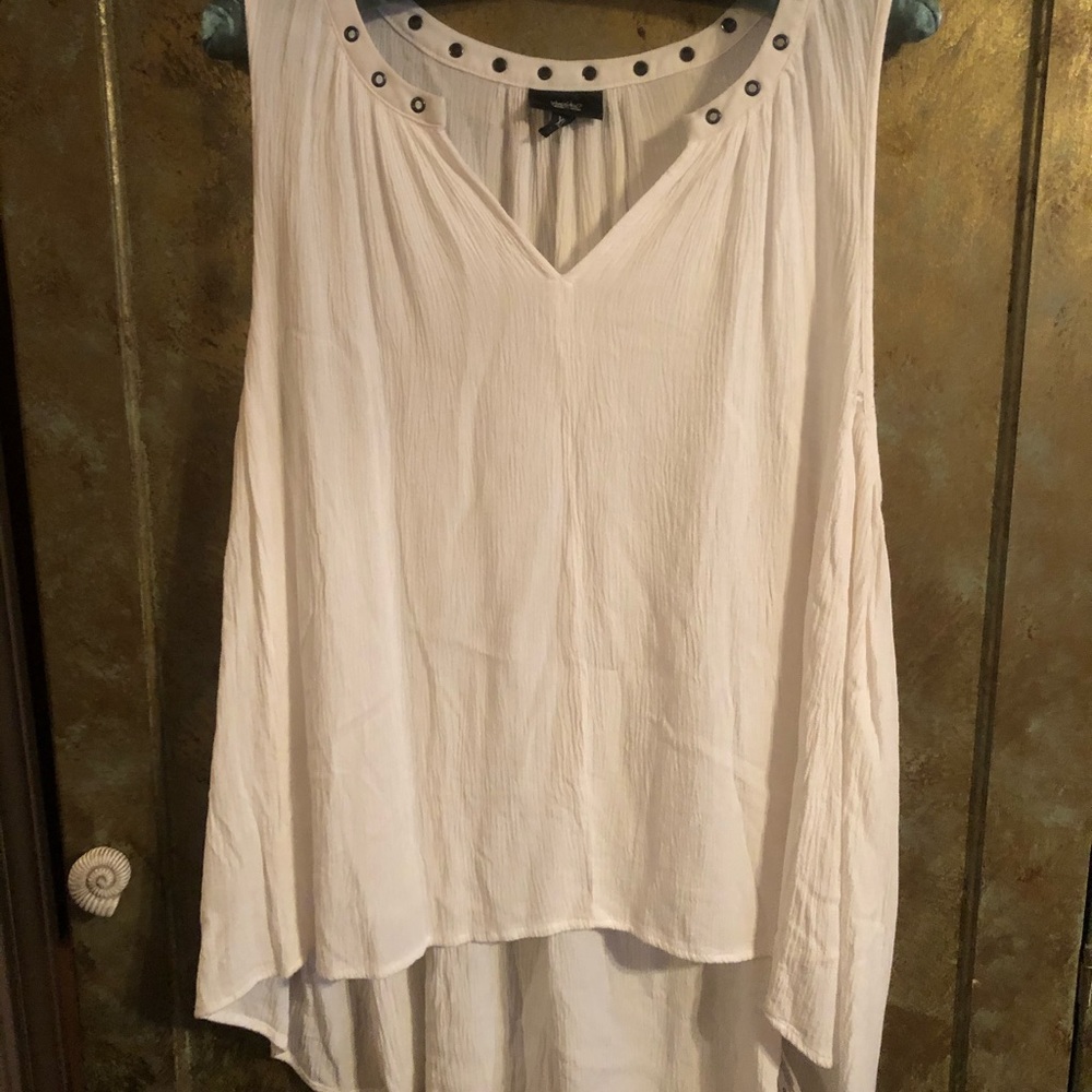 Missimo embellished neckline hi-lo tank